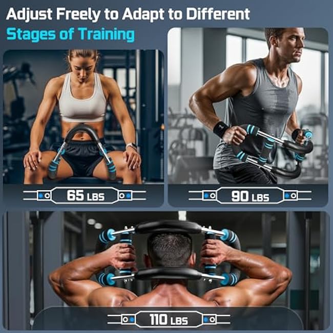 Twister Arm Trainer Workout Equipment - Chest Workout Equipment Arm Trainer Chest Exerciser with Silent Spring 60-110LB Demountable Adjustable Enhancing Upper Body Leg Muscle for Men Women