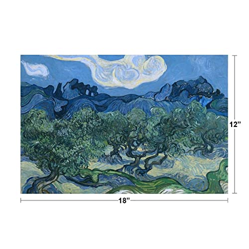 Vincent Van Gogh The Olive Trees Van Gogh Wall Art Impressionist Painting Style Nature Spring Flower Wall Decor Landscape Field Forest Poster Romantic Artwork Cool Wall Decor Art Print Poster 18X12 #TOP4