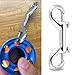 equlup Diving Clip, 90mm / 3.5in Quick Release Snap Shackle 316 Stainless Steel Scuba Buckle Double Ended Snap Marine Grade Chain Clip Key Holder for Dog Leash Feed Bucket (90mm)