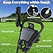 Tangkula Electric Golf Push Cart, Foldable 3 Wheels Golf Cart with Adjustable Handle & 9 Speed Settings, 18 Hole Battery, Umbrella Holder, Drink Holder, Scorecard Holder, Cooler Bag & USB Port, Black