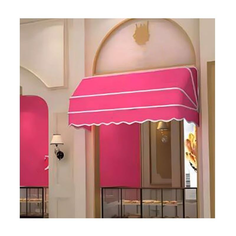 Outdoor Pink French Curved Retractable Markise for Door and Garden Windows Customizable Size and Color Telescopic Canopy Garten