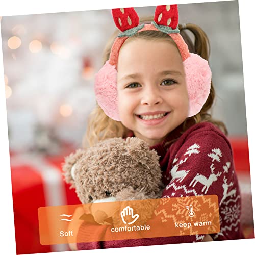 Didiseaon Ear Muffs for Boy Girl Foldable Earmuffs for Girls and Toddlers Warm Strawberry Design for Cold Weather Lightweight Ear Warmers for Outdoor Activities2