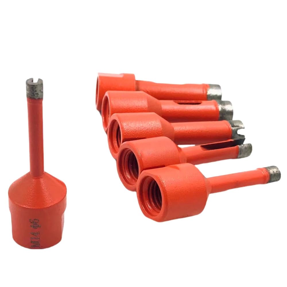 Punta per sega a tazza diamantata, punta per marmo M14, punta per carotaggio sinterizzata, 6 pezzi, strumento di perforazione per calcestruzzo in mattoni ceramici di granito, 6,8,10,12,14,16 mm