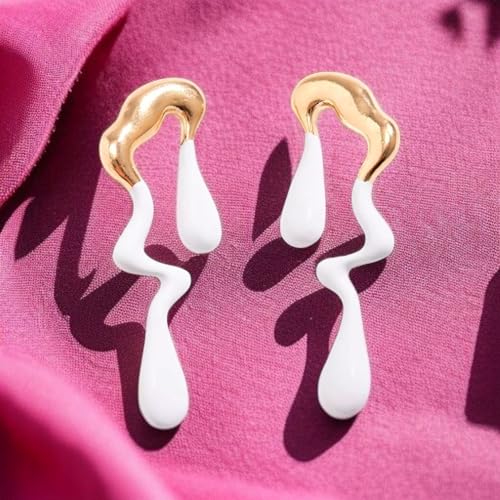 Image of Nilu's Collections Abstract Drip Design Earrings in Trendy and Modern Look | gift for her,gifts for womens & gilrls