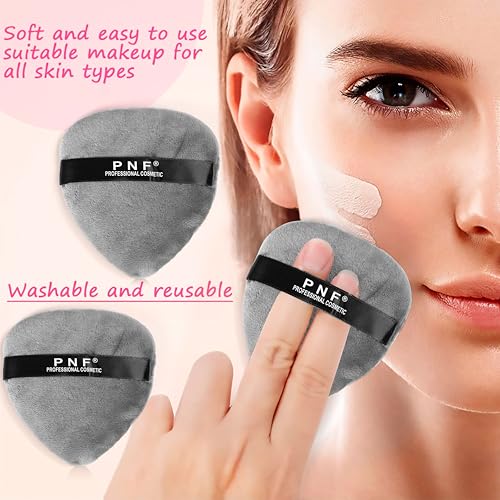 Image of Makeup Blendiful Puff, 1 Pcs Heart Shape Makeup Puff With Strap, Cotton Large Face Powder Puff, Makeup Tool, Beauty Sponges Blender Puff - Multi-colored