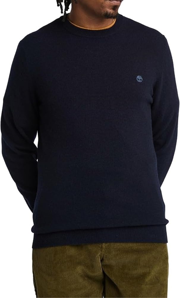 Timberland Maglione da Uomo Girocollo in Lana Merino Cohas Brook Bordeaux Codice TB0A2BFH648