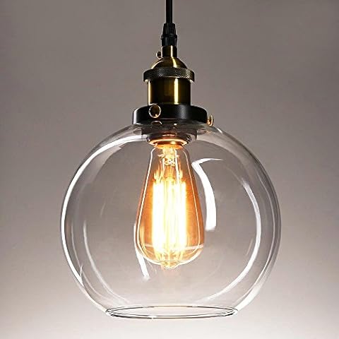 Frideko Vintage Clear Glass Pendant Light Cover