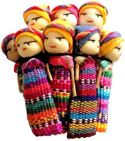 Terrapin Trading 12 Large Handmade Fairtrade Guatemalan Worry Dolls 5cm Mayan Tribal Shaman Witch m70
