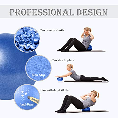Pilates Ball, Gymnastikball Klein, 22cm Pilatesball, Gymnastikbälle Kinder, Overball Fitnessball Yogaball Fitball Büro Ergonomisch Balancegeräte für Yoga Gymnastik Gym Exercise Fitness Therapiebedarf