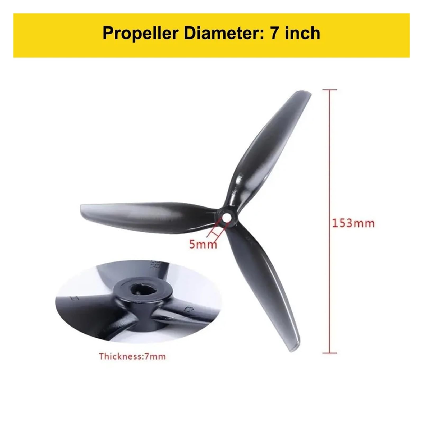 7040 7 pulgadas FPV Tri-Blade Hélices CW CCW 2/4/8 pares para 7" Long Range
