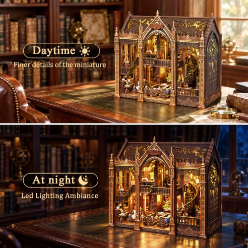 LUMYCE Book Nook DIY Miniatur Puppenhaus 3D Holzpuzzle mit LED-Licht – Ansicht 4
