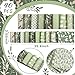 Hosuly 40 Pcs Spring Sage Green Fabric Greenery Fabric for Rug Quilting Roll 2.55 Inch Forest Sage Leaf Quilting Strips Precut Bundle Roll for Blanket Upholstery Purse Making DIY Craft Sewing