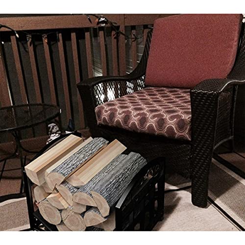 Home-Complete Firewood Rack Holder With Decorative Scroll Design- Metal Outdoor Indoor Log Storage Bin For Fireplace Firepit And Wood Stove (Black) #TOP4