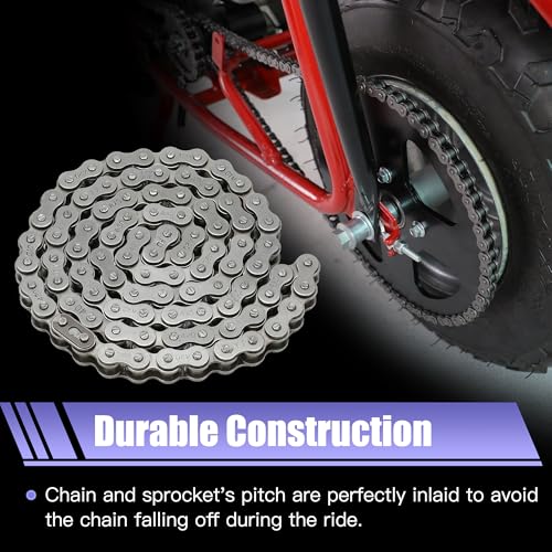 Image of 420 Chain Replacement for Coleman Mini Bike BT200X CT200U CT200U-EX Baja TrailMaster Warrior MB200 MB165 Axis M200 Predator 212cc 196cc 200cc 6.5hp Powersports Parts 60 Tooth Sprocket 420 Chain