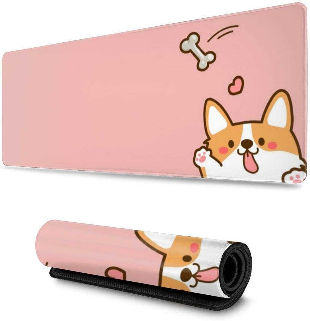 🔥 Flash Sale Waldeal Cartoon Corgi with Bone Print Extra Large Gaming Mouse Pad for Computer, 300mm X 800mm X 3mm Flash Sale Buy 1 get 1 Waldeal Cartoon Corgi with Bone Print Extra Large Gaming Mouse Pad for Computer, 300mm X 800mm X 3mm