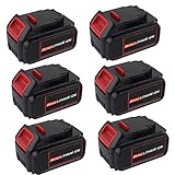 6 Pack 20V 6000mAh High Capacity DCB200 Lithium Replacement for Dewalt 20 Volts Battery DCB201 DCB203 DCB204 DCB205 DCB205-2 DCB206 DCB181 DCB180 DCD/DCF/DCG/DCS Tool