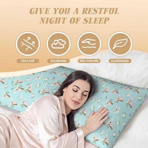 Housse de coussin de corps 50x150 cm pour traversin de lit