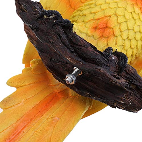 Simular Parrot Model Artificial Parrot Statue Resin Bird Ornaments For Garden Wedding Decorative Ornaments - Yellow #TOP4