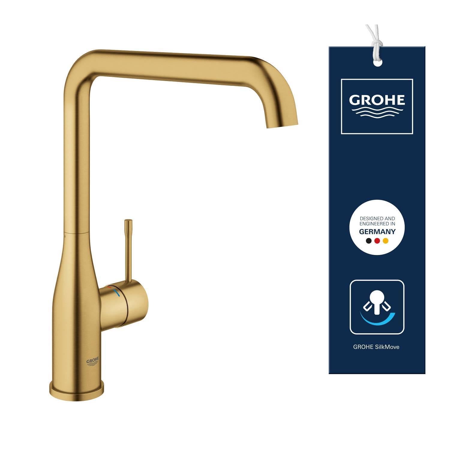 GROHE Essence Mitigeur pour Evier de Cuisine, Doré Brossé, 30269GN0