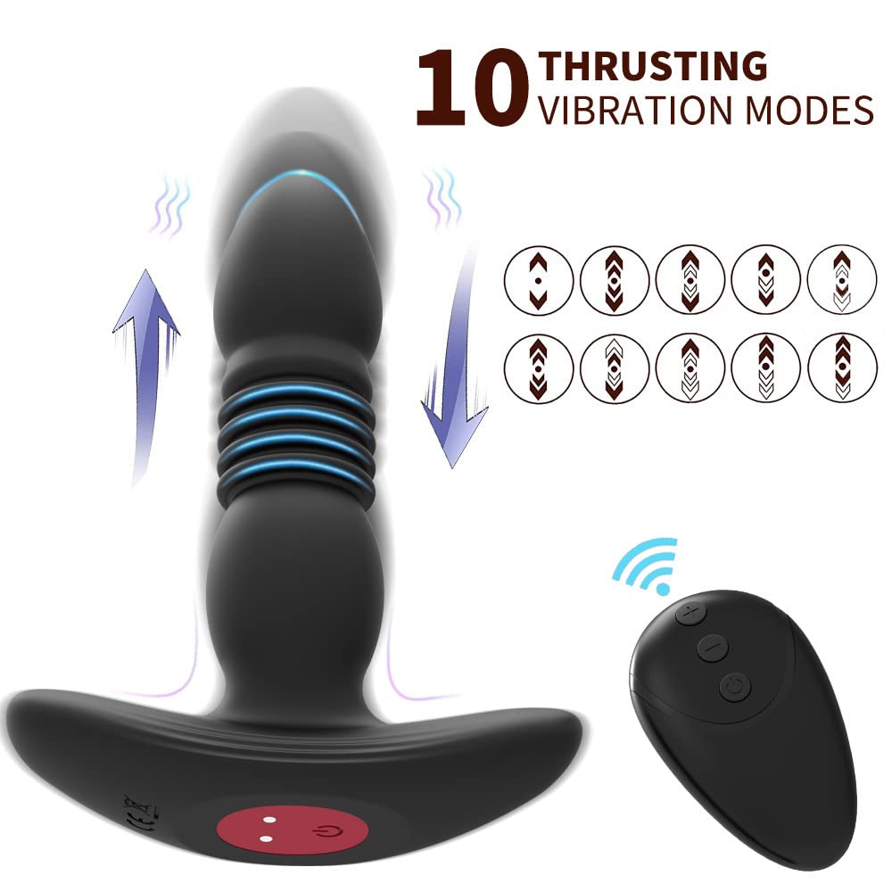 Massagg𝚒atór𝚎 Próstatico,Silicone V𝚒bràtór𝚎 con 10 Modalità di Vibrazion𝚎, Morbido V𝚒bratǒr𝚒 per Donna e Uomo Stimólazione Clitòrid𝚎a e Puntó G Massagg𝚒atór𝚎
