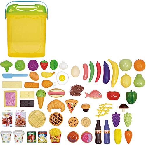 82 Teile Lebensmittel für Spielküche Kaufladen mit Box Obst Gemüse Speisen UVM – Bild 7