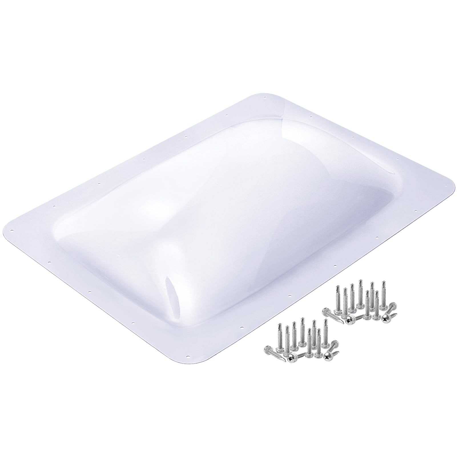Photo 1 of XMK RV Skylight Cover for 14" x 22" RV Skylight Opening, 18" x 26" OD RV Skylight Outer Dome Camper Skylight Replacement Kit for RV Roof Sunroof Trailer Motorhome (White) Milky White
