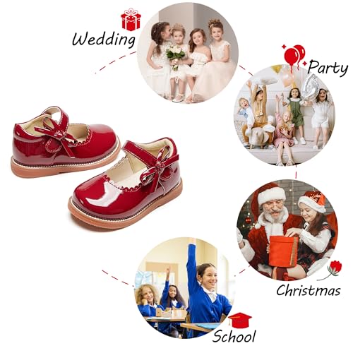Toddler Girl Mary Jane Student Oxford Shoes-Little Girl School Uniform Shoes for Wedding Party4
