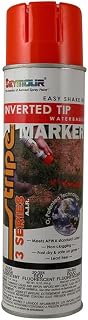 12-Pack of 15 Oz Seymour 20-354 Fluorescent Red Stripe 3-Series Contractor's Choice Water-Based Inverted Ground Marking Spray Paint