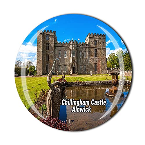 Wedare Magnet Souvenir Chillingham Castle Alnwick 3D Fridge Crystal Glass Travel Collection Gift Home Kitchen Decoration