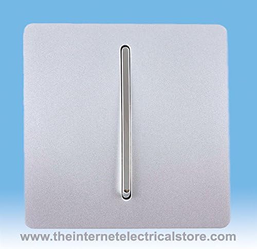 Pack of 10* Trendi 1 Gang 2 Way Artistic Modern Glossy 10 Amp Rocker Light Switch Silver ART-SS2SIx10 - Image 3