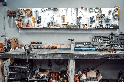 Fondo fotográfico 7x5 pies con diseño de herramientas retro miniatura 5
