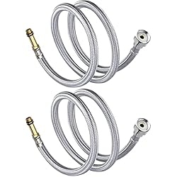 Manguera Flexible Para Fregadero quiodok 2 Pcs Manguera Trenzada de Acero Inoxidable Flexible, Latiguillos De Fontanería, Latiguillo Para Grifo para Baño,Cocina Conectores Agua