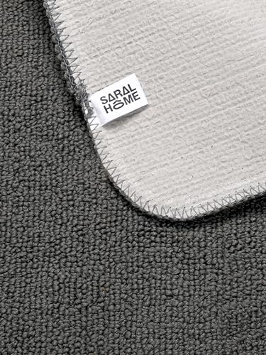Image of SARAL Home Multiuse Combo Pack of 2Pc | Polyester Door Mat 45x60 & Runner Floor Mat 43x120| Anti-Skid | Quick Drying | Soft Water Absorbent | Home, Bathroom, Kitchen, Bedroom | Modern Design