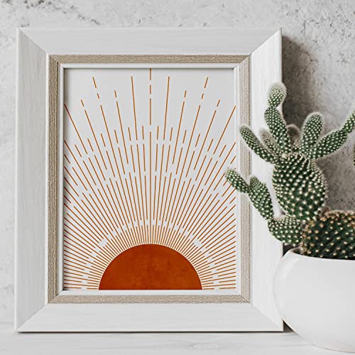 Sun Ray Boho Bedroom Wall Decor, Sun Line Art Modern Wall Decor, Mid Century Modern Wall Decor, Bathroom, Living Room, Office, Classrooms, Home Wall Decor, Set Of 3 Prints, 11X14Inch Unframed #TOP5