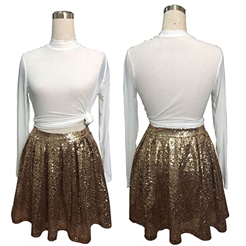 Jupe à paillettes confortable taille haute pour ne plus irriter la peau - 3