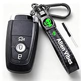 YUXIYAN Aliens Leather Car Keychain,Alien Car Keychain for Men Women,Durable Rotatable Key Chain for Cars Trucks,Motorcycle,Alien Car Accessories Gifts for Aliens Lover,Auto Key Ring Lanyard Decor