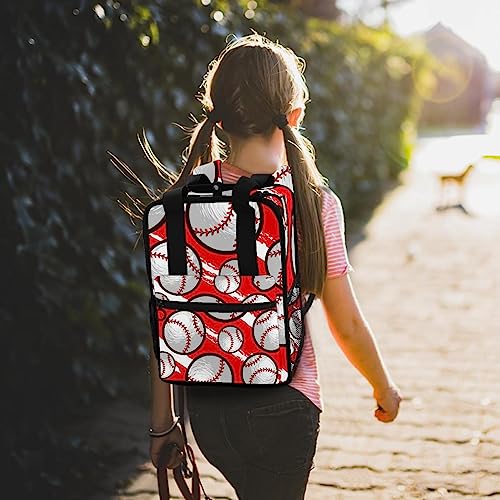 Sac à dos de baseball rouge pour garçons et filles multi-usage - 7