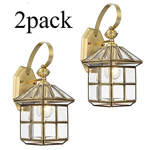 XINYU Toda La Luz De La Pared Exterior De Cobre, Iluminación Decorativa Impermeable Al Aire Libre De Europa, Living Comedor Pared Del Balcón La Luz Del Pasillo Patio Luz Pared De Entrada Sala De Estud