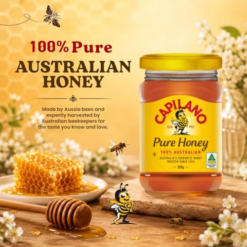 Image of Capilano Australian Honey- 500gms | 100% Pure & Natural | Eucalypt & Ground Flora Blend | Sweet, Smooth & Balanced | Perfect for Tea, Toast & Recipes
