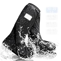 SWTYExt Waterproof Overshoes UK Size 11-12 Waterproof Shoe Cover XXL Waterproof Boot Covers Reusable Rain Overshoes Foldable Rain Shoes Black Galoshes for Men Women Outdoor Mountain Cycling Motorcycle