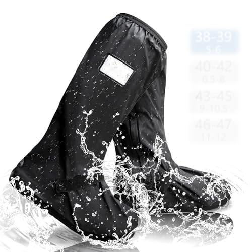 SWTYExt Cubre Zapatos Impermeable Lluvia EU Tamaño 38-39 Cubre Botas para Lluvia PVC Protector Calzado Lluvia Plegables Cubrebotas Impermeable Cubrezapatos Impermeable para Outdoor Ciclismo Moto