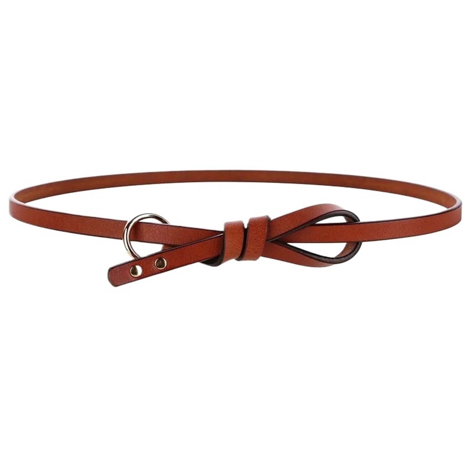 Ceinture Ceintures à nœuds en cuir réglables for femmes, ceinture de taille couleur unie
