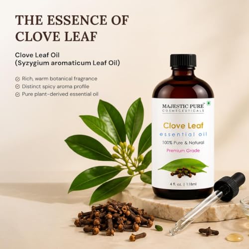 Image of Majestic Pure Clove Essential Oil for Diffuser - 4 Fl Oz | 100% Pure & Natural Essentials Oils for aromatherapy, massage blends and DIY home fragrance projects and room sprays