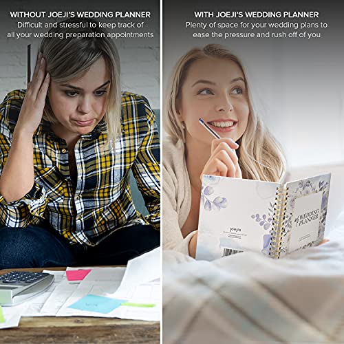 joeji's Kitchen Joejis Bruids Planning Boek, Notebook & Bruiloft Planner Boek, Bloem Ontwerp Mooie Verloving Verloofde Gift Bruiloft Planner UK - Afbeelding 5