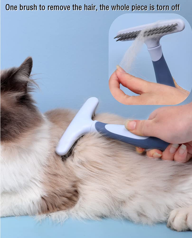 Rastrello Per Cani E Gatti – Pettine Anti-nodo Per Sottopelo, Con Denti Arrotondati, Compatto, Ideale Per Viaggi E Casa