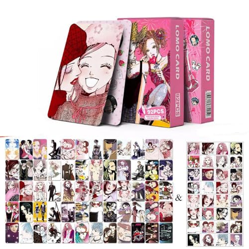 BDNXTV NANA Photocards Set Anime Character Lomo Cards+NANA Stickers Laser Photocards Gift for Fans