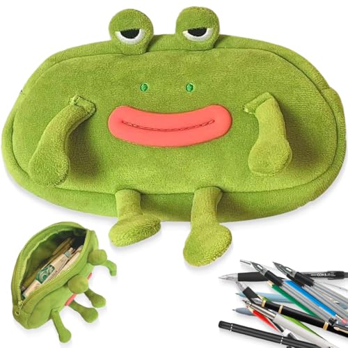 CATOR 1 Pieza Estuche Creativo en Forma de rana, rana estuche creativo, Estuche para lápices con forma de rana, diseño de rana, estuche animales de rana divertido para carpas