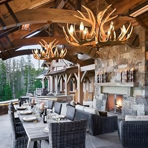 Antler chandeliers 6 light rustic antlers chandelier lighting deer antler chandelier small american country farmhouse antler chandeliers for dining room foyer porch 6 lights 9 antlers  urban country home decor