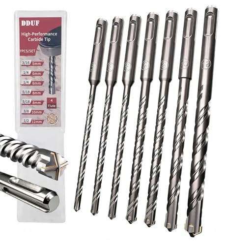 SDS Plus 7pc 4-Cutter Cross Tip Set