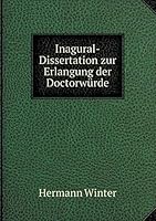 Inagural-Dissertation zur Erlangung der Doctorwürde 5519256101 Book Cover